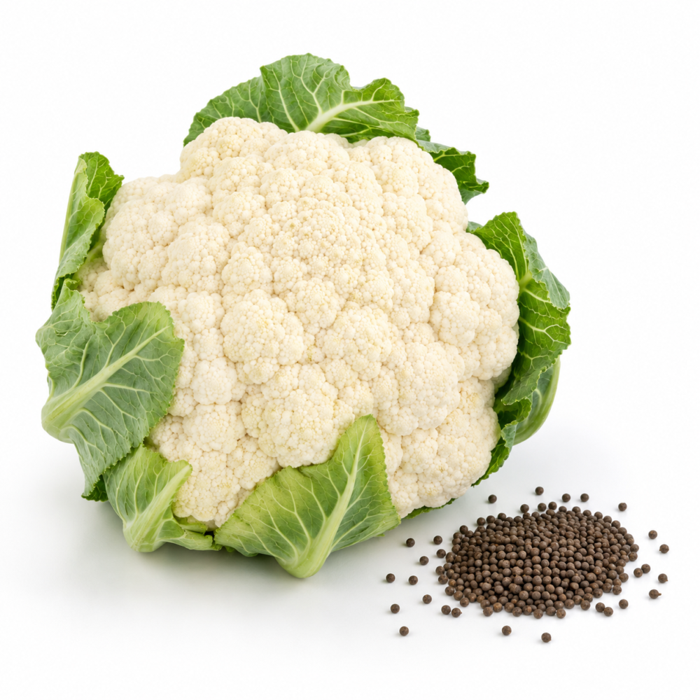 Cauliflower Seeds – Medium Size, OP for Home Vegetable Gardens | 180 Seeds