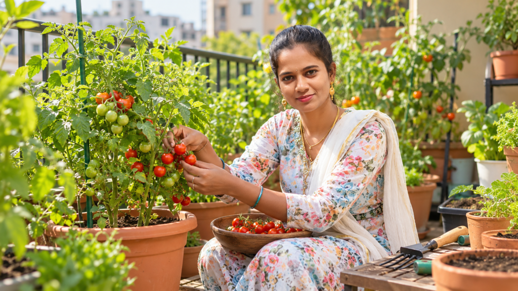 How to grow tomatoes at home in a sunny balcony garden